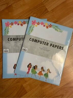 2 packs Desktop Computer paper “Island Heritage” Hawaiian paper bundle packs